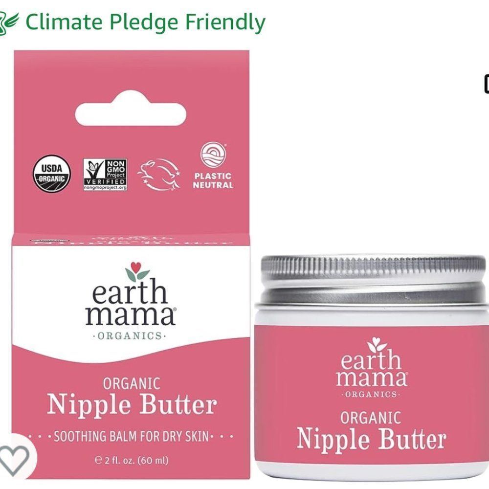 NEW Organic Nipple Butter Breastfeeding Cream by Earth Mama In BOX Safe Feeding